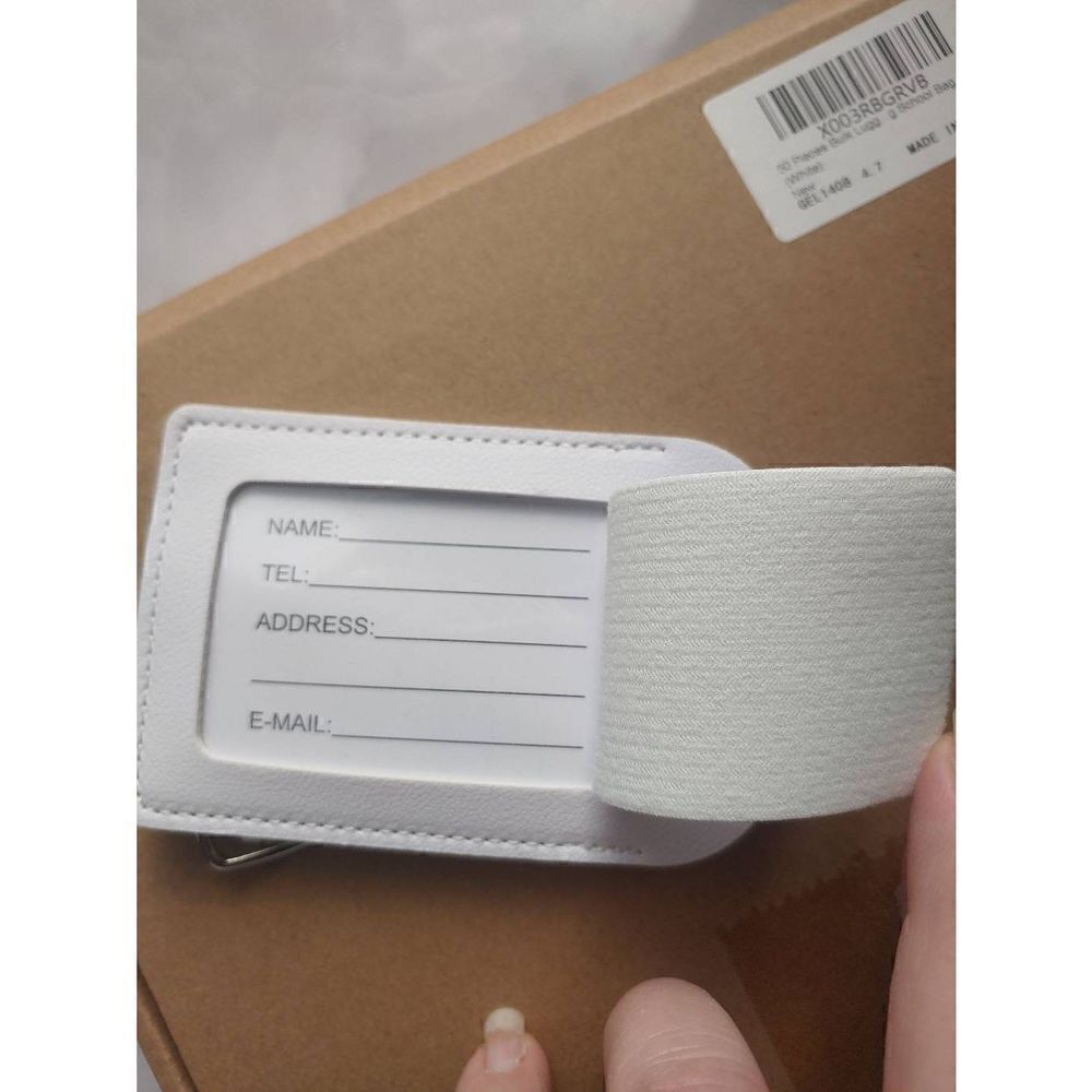 50 Pieces White Luggage Tags